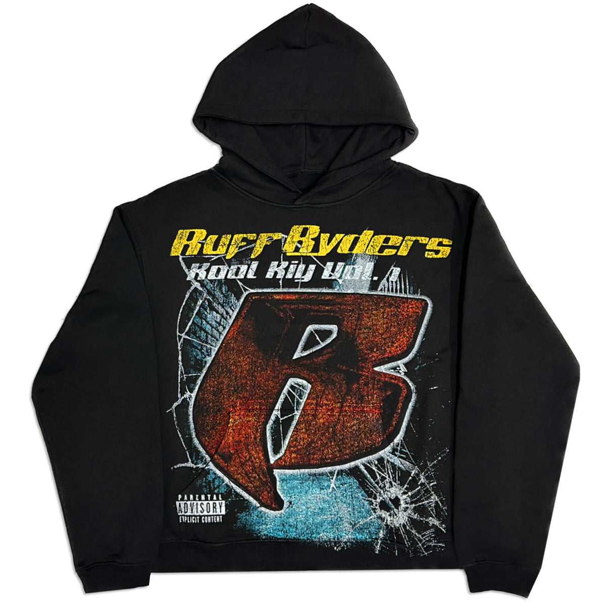 KIY Studios X Ruff Ryders &quot;Shattered Vol.1&quot; Black Hoodie