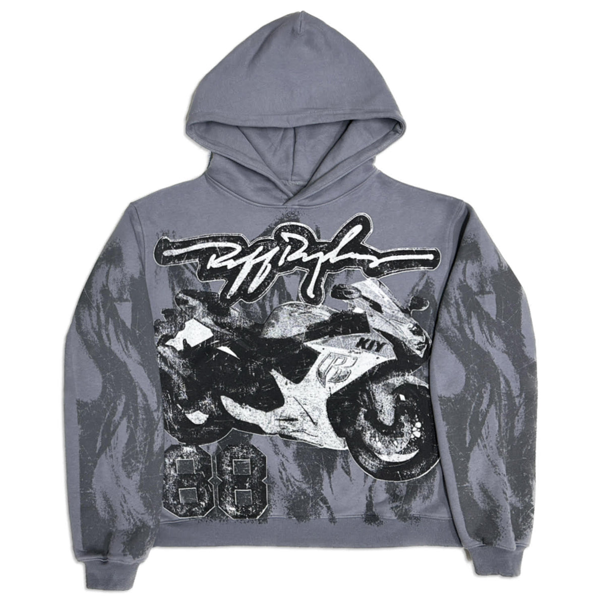 KIY Studios X Ruff Ryders &quot;Double R Classic&quot; Gray Hoodie