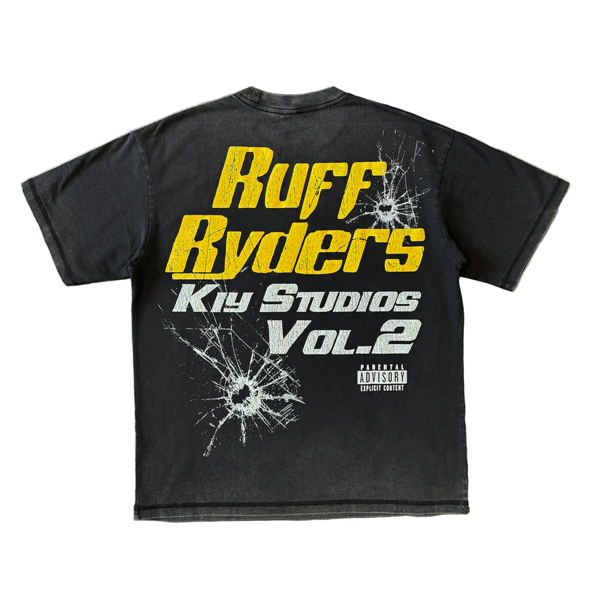 KIY Studios X Ruff Ryders &quot;Shattered Vol.2&quot; Vintage Black Tee