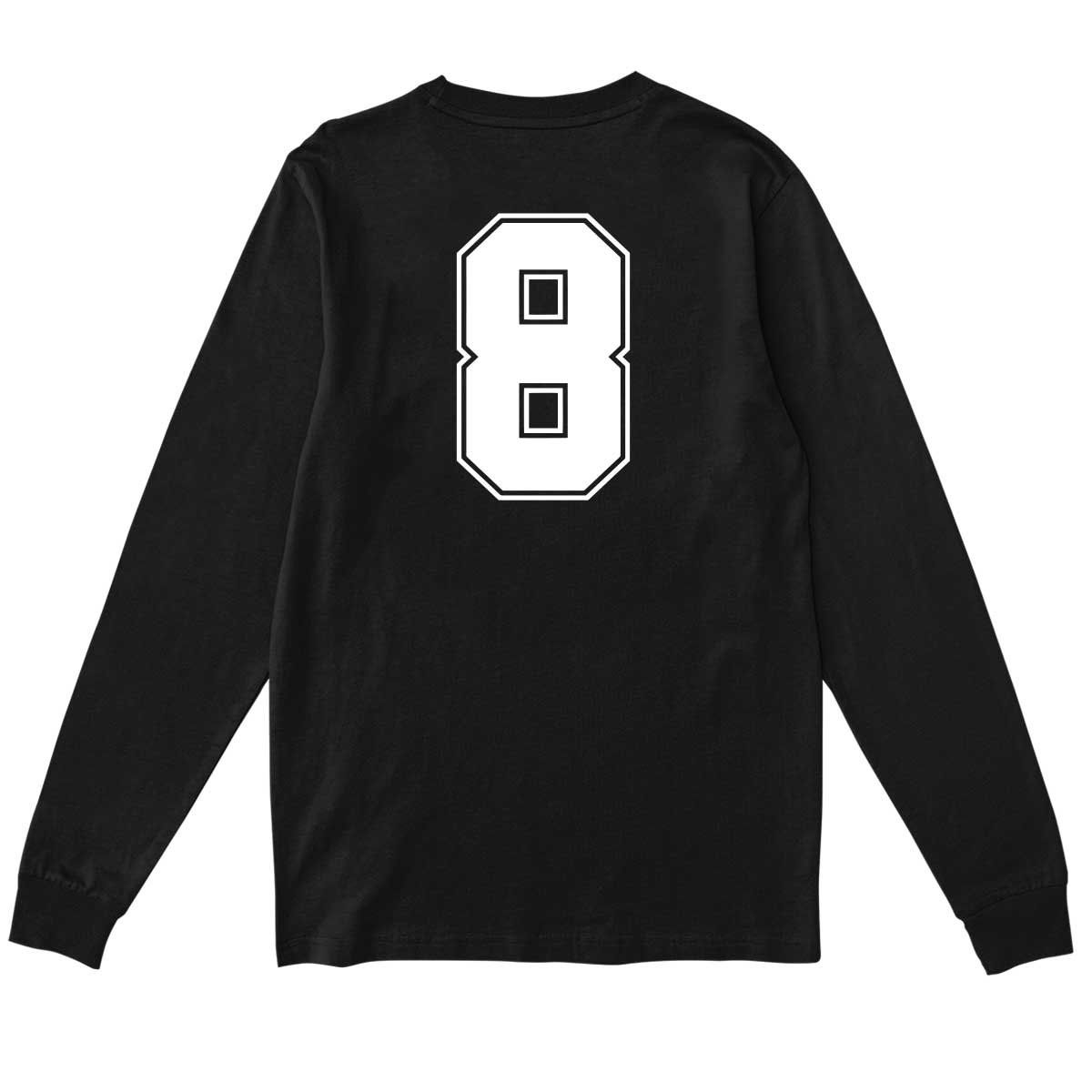 Young Ryders Number 8 Long Sleeve T-Shirt - Black